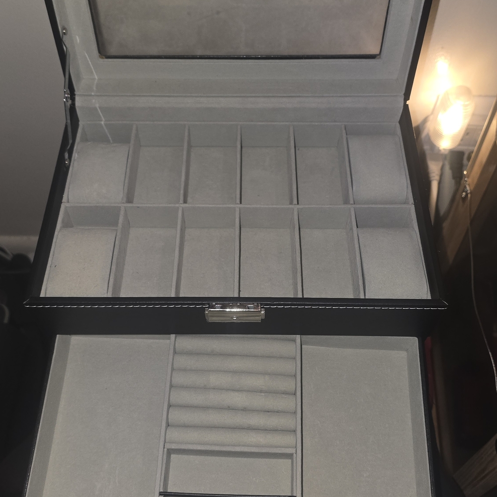 Elegant Black Jewelry Organizer Box